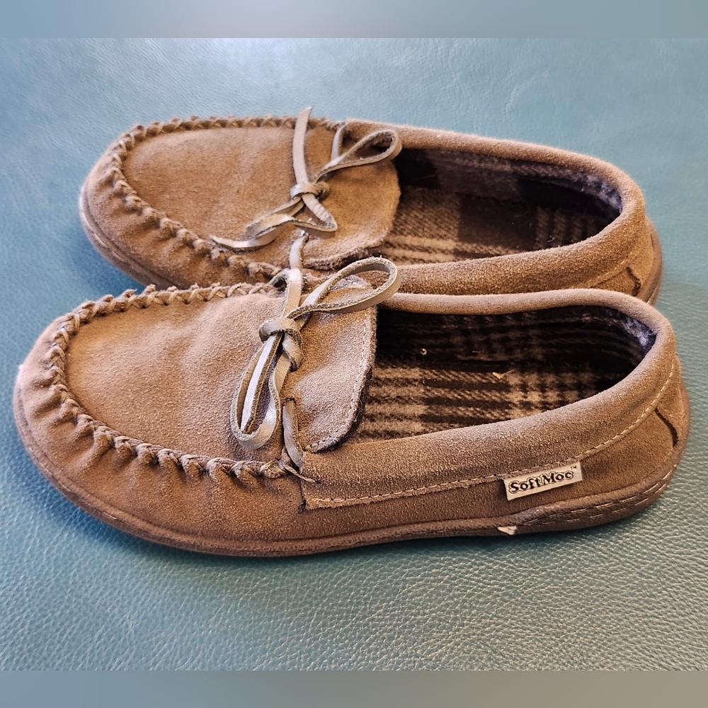 Kids Boys SoftMoc Tan Suede Moccasins Size 2